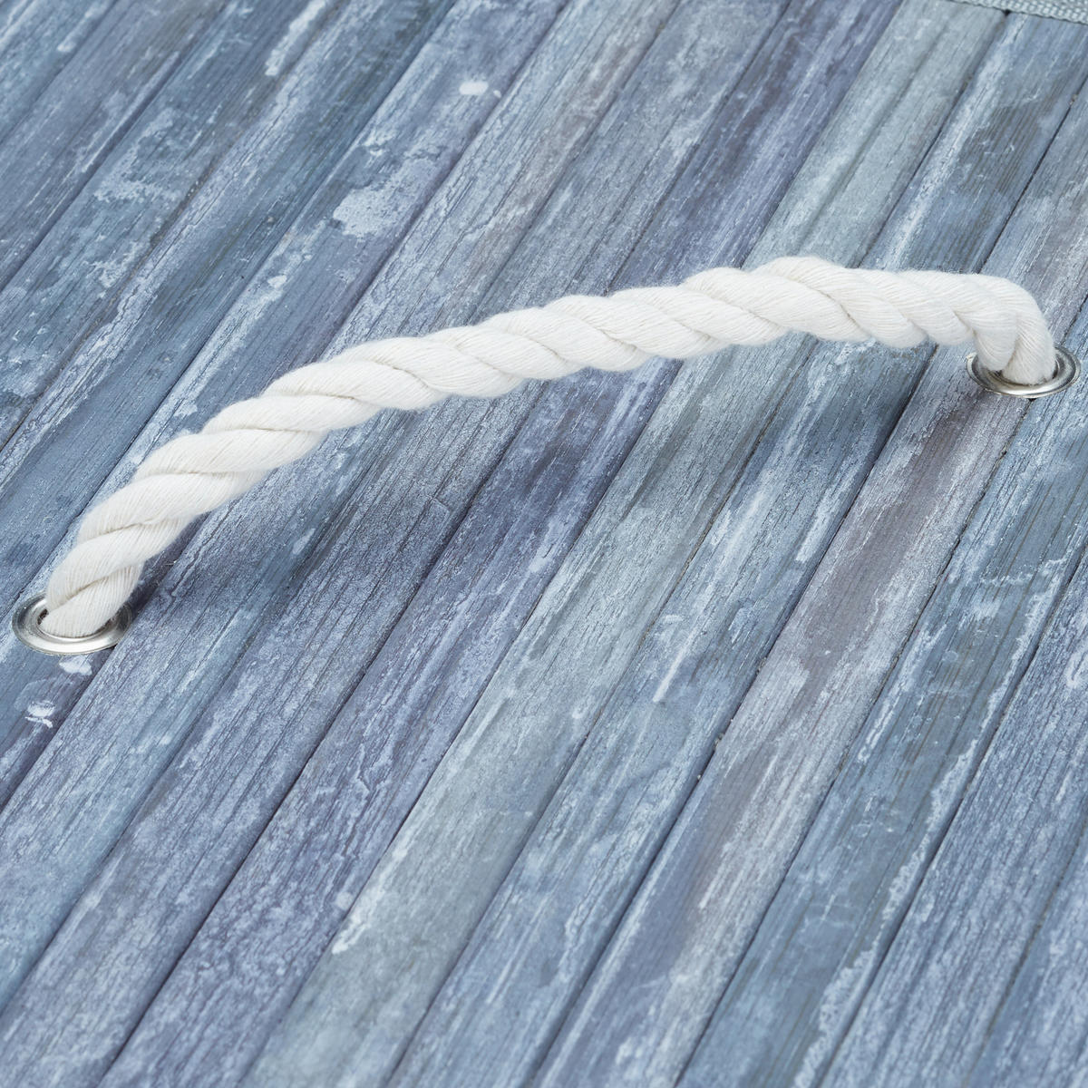 ECKWÄSCHEKORB - Grau, Holz/Textil (49.5/65/37cm) - Relaxdays