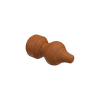 ENDSTÜCKE FÜR GARDINENSTANGEN 28 mm Ø, Rondo Kirschbaum, Packung 2 Stück - Kirschbaumfarben, Holz (8/4/4cm) - INTERDECO