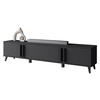TV-LOWBOARD Helsinki 183 - Schwarz/Graphitfarben, Holzwerkstoff/Kunststoff (180/70/33cm) - MIRJAN24