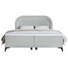 BOXBETT Loreo Hellgrau Samt wasserfest 160x200 cm - Hellgrau/Schwarz, Holz/Textil (160/200cm) - Selsey