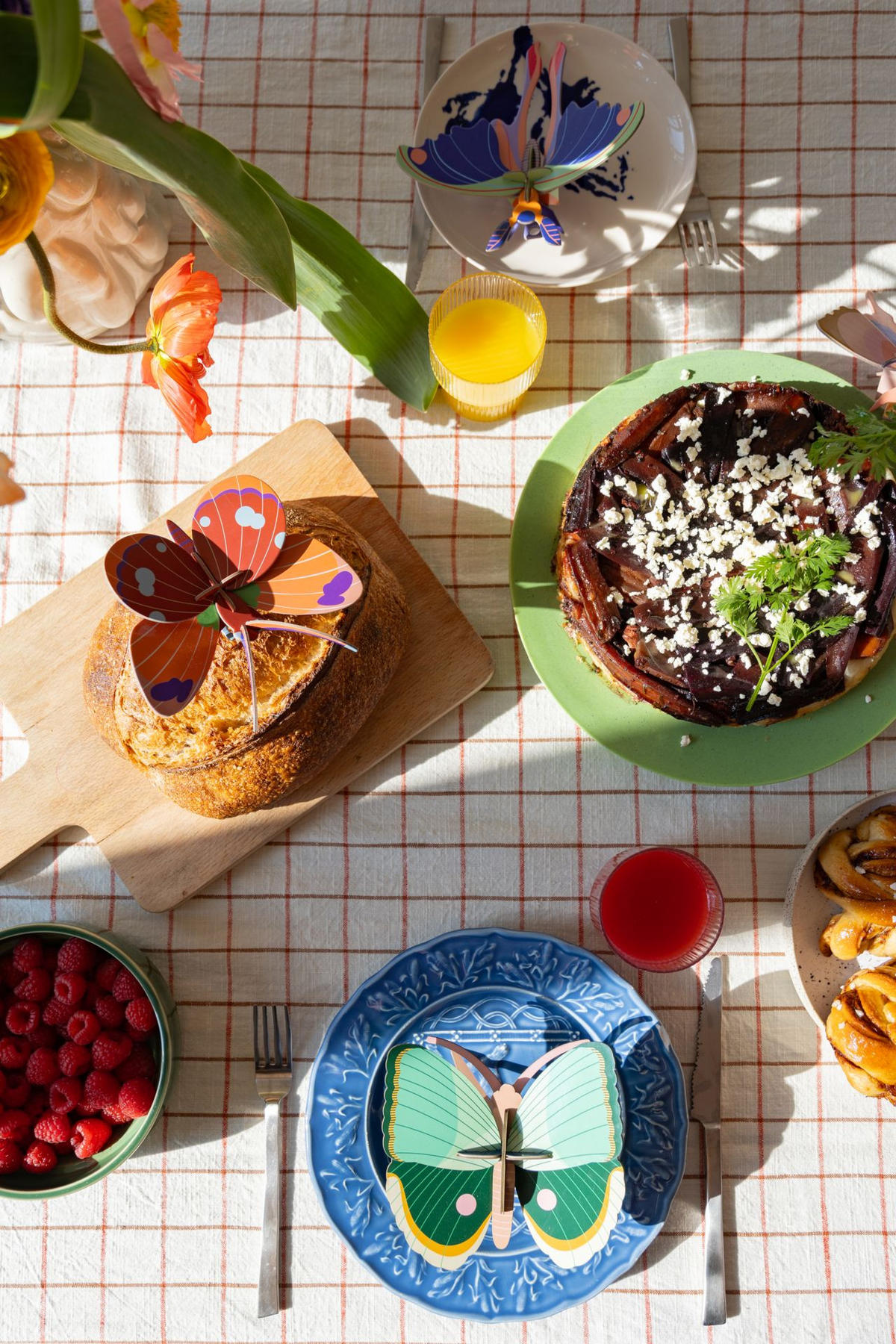 WANDDEKO Jade-Schmetterling 5/14 cm - Multicolor, Wellpappe (5/14/14cm) - KUNSTLOFT