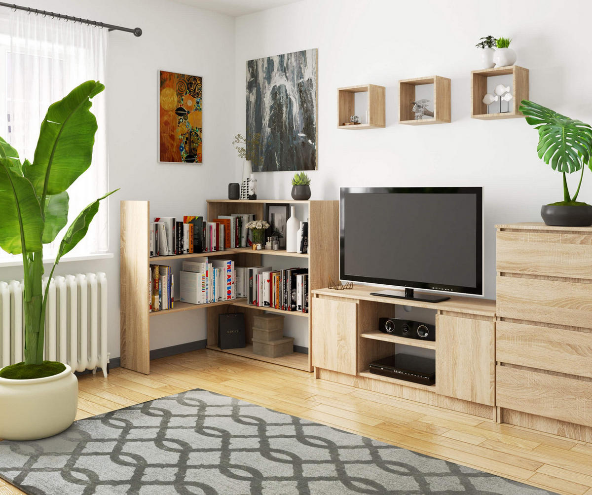 STANDREGAL Eiche Sonoma 109,3/173,6/30 - Sonoma Eiche, Holzwerkstoff (173.6/109.3/30cm) - RAUMHIRSCH FURNITURE