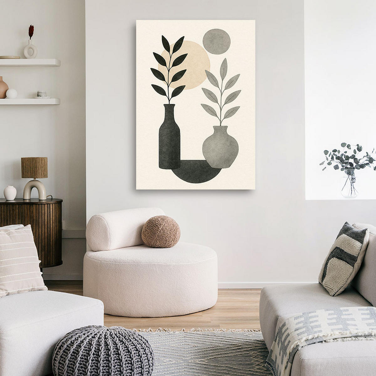 LEINWANDBILD Natur und Botanik 70x100cm - Grau, Textil (70/100cm) - Feeby