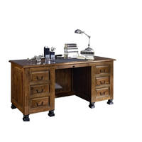 SCHREIBTISCH Sheesham 150x70x75 braun lackiert NEW BOSTON #206 - Braun, Holz (70/150/75cm) - Massivmoebel24