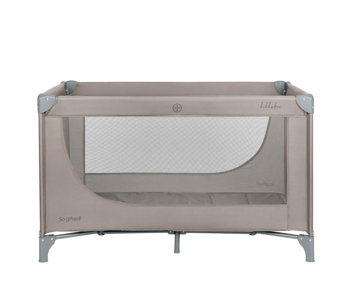 BABYREISEBETT So Gifted beige braun Seiteneingang, weiche Matratzenauflage, kompakt faltbar, Tragetasche - Beige, Metall (60/120cm) - Kikka boo
