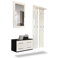 GARDEROBE Kioto Front in Creme Hochglanz - Creme, Holzwerkstoff (170/200/35cm) - Vladon