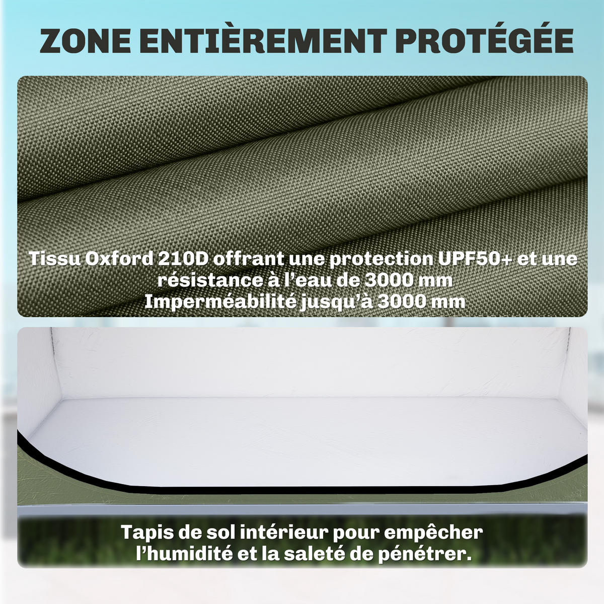 FAHRRADGARAGE DE-12724 200/80/170 cm wasserdicht Oxford 210D mit Tasche Grün - Grün, Textil (80/170/200cm) - ComfortXL