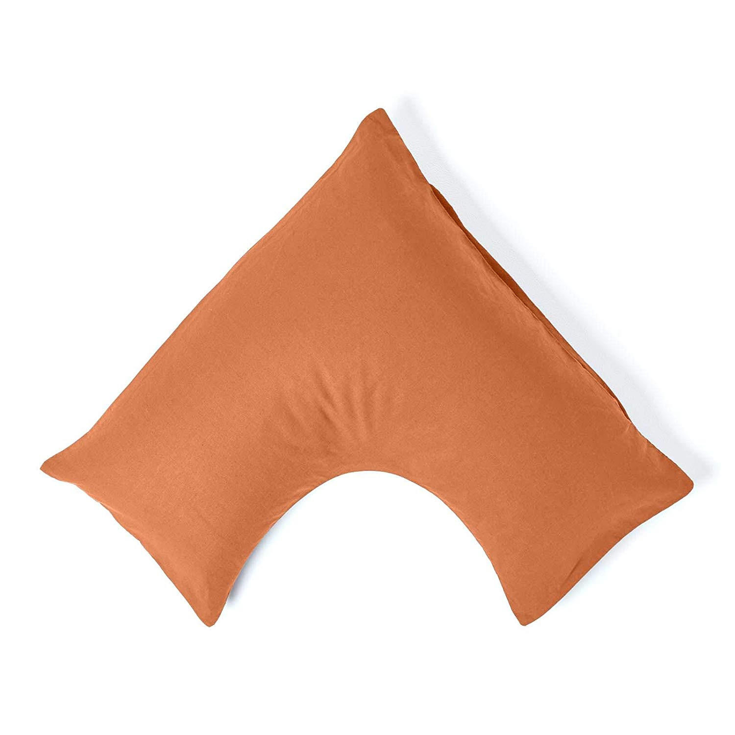 KISSENBEZUG Leinen für V-Form-Kissen - Orange, Textil (38/76cm) - Homescapes