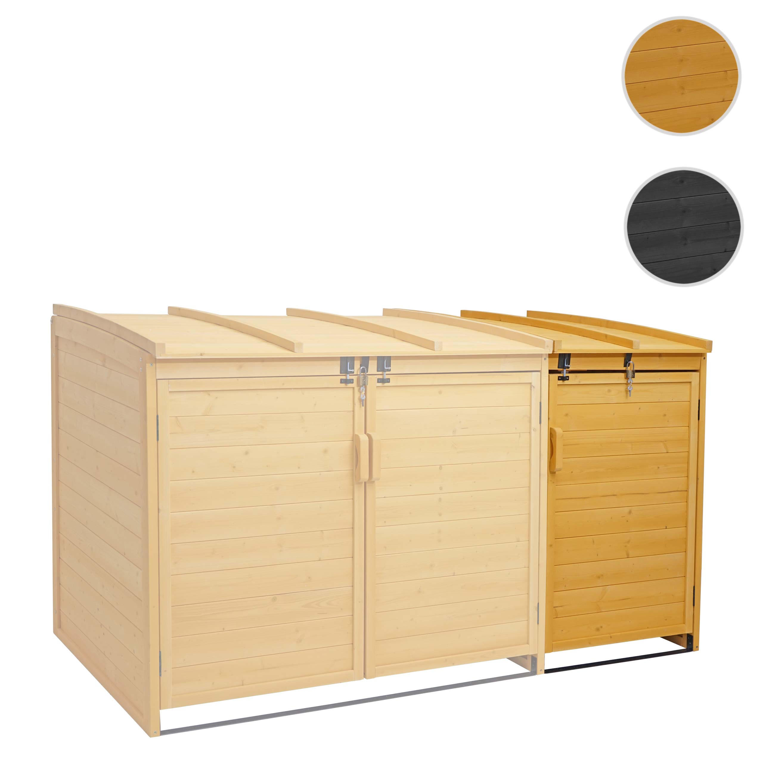 MÜLLTONNENBOX ERWEITERUNG Braun - Braun, Holz (68/120/104cm) - MCW