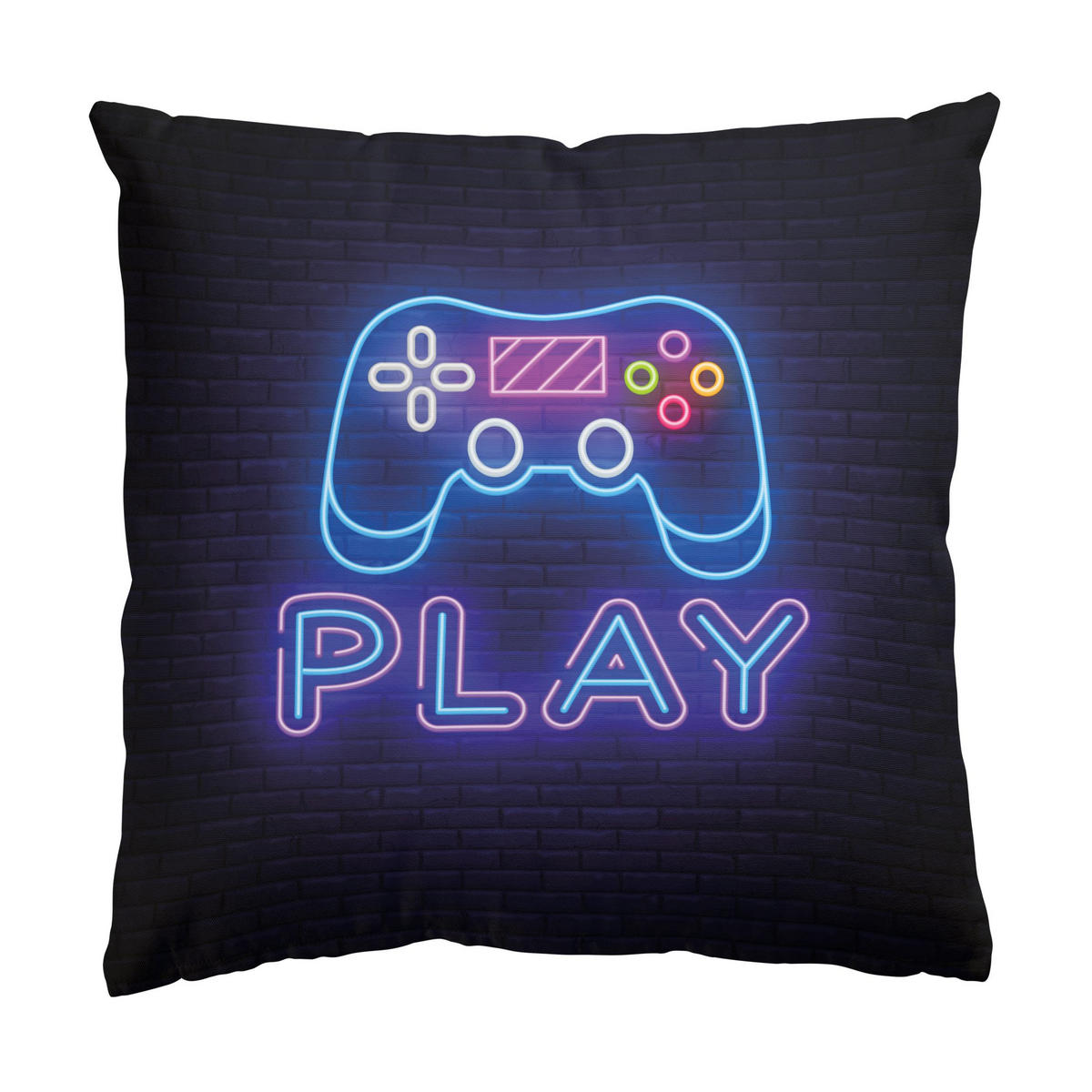 DEKOKISSEN 2er-Set Neon Game Room Controller Duo 50/50 cm - Pink, Textil (50/50cm) - Bilderwelten