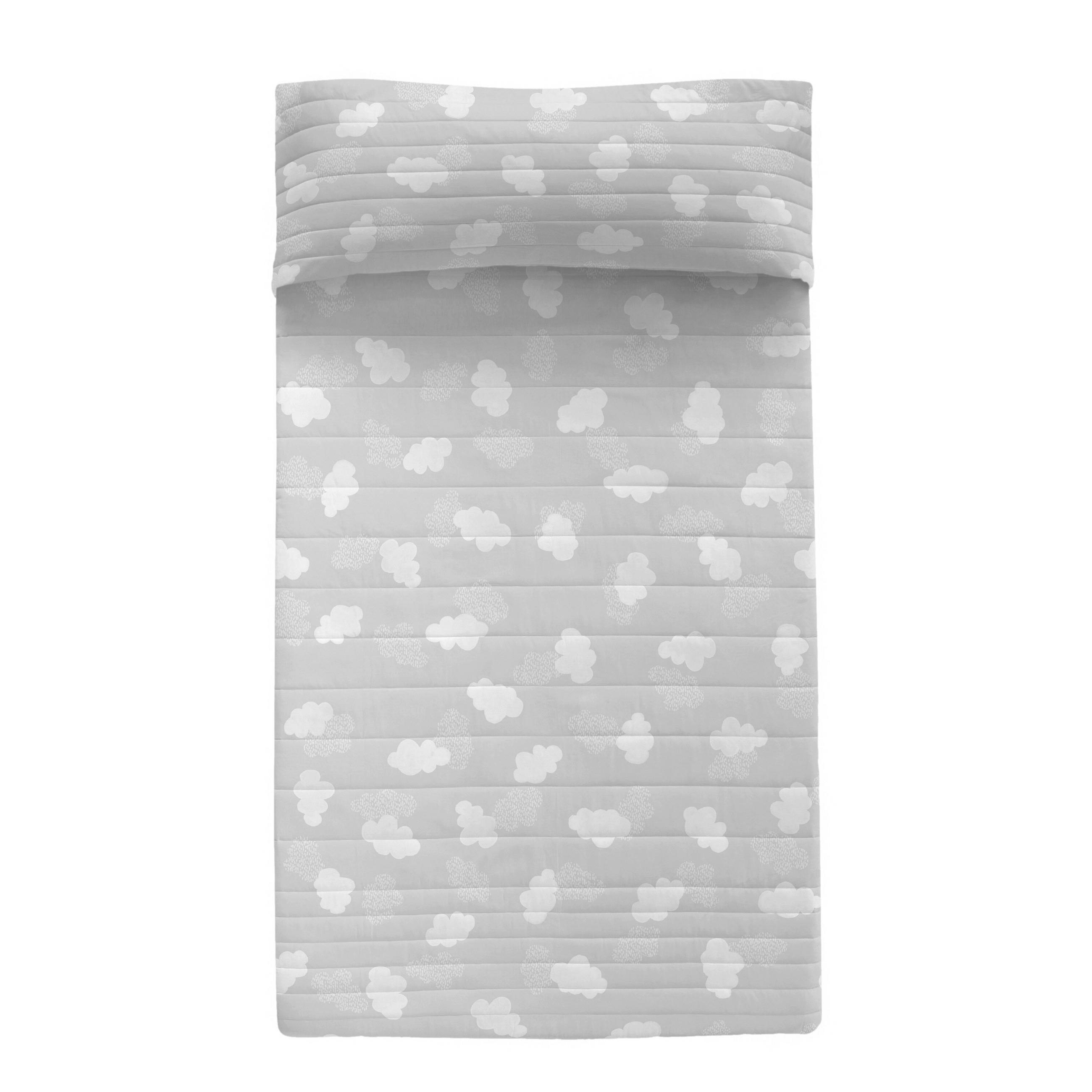 TAGESDECKE clouds 200x260 cm (bett 105) grau - Grau, Textil (200/260cm) - Happy Friday