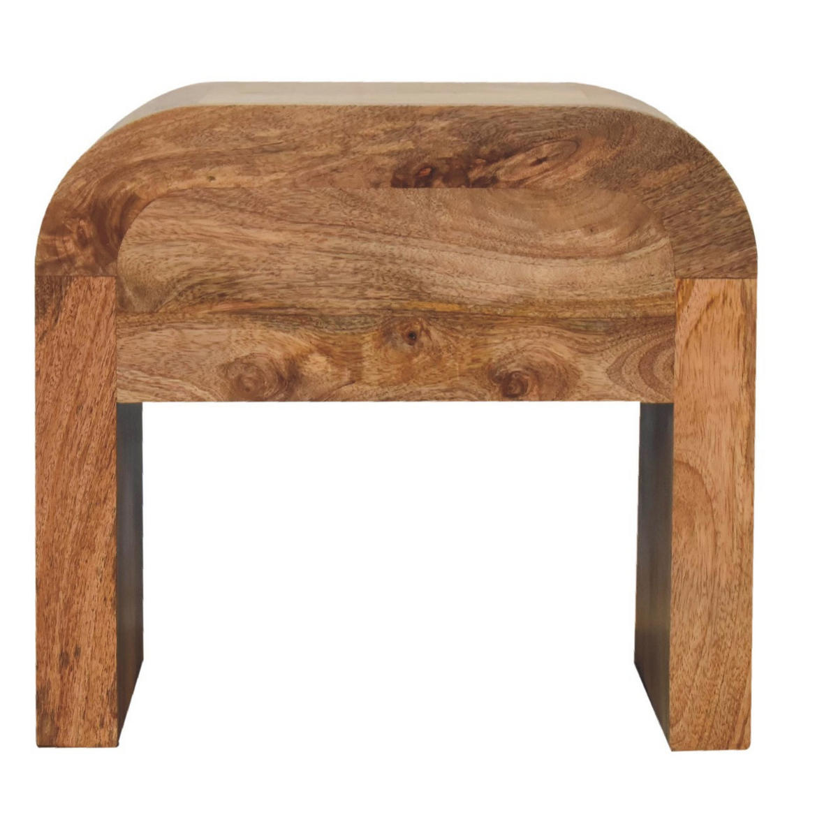 NACHTTISCH Haus Massivholz - Eichefarben/Messingfarben, Holz/Metall (45/40/35cm) - Artisan Furniture