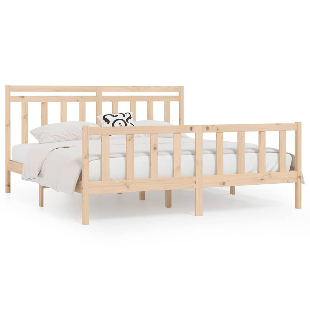 MASSIVHOLZBETT Kiefer 200/200 Cm - Braun, Holz (200/200cm) - vidaXL