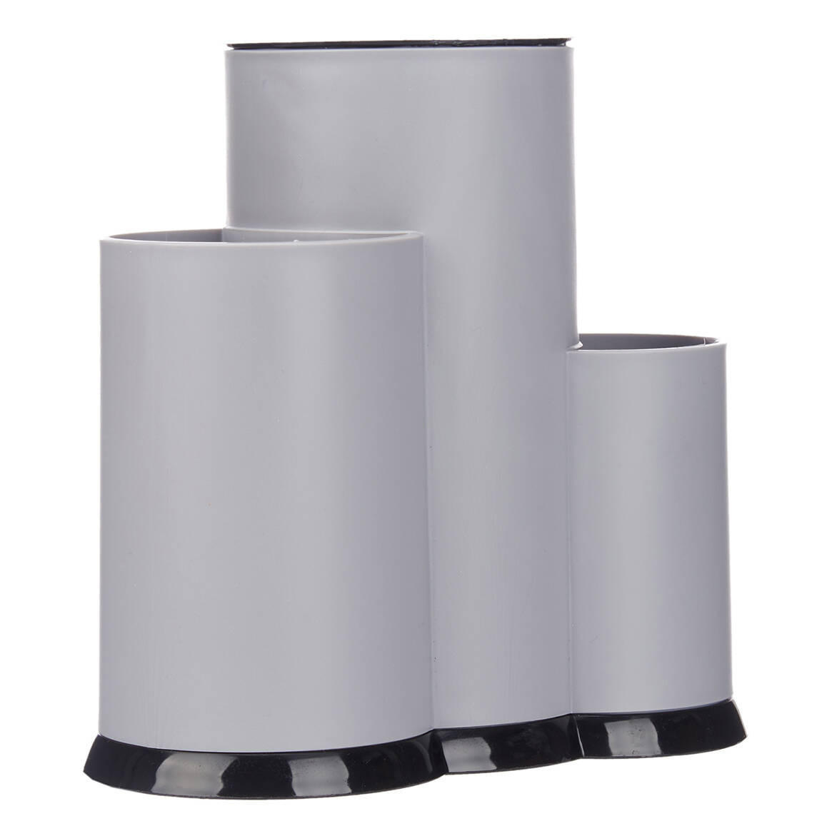 MESSERBLOCK Kunststoff 12,5/23/22 cm - Grau, Kunststoff (23/22/12.5cm) - Kinvara