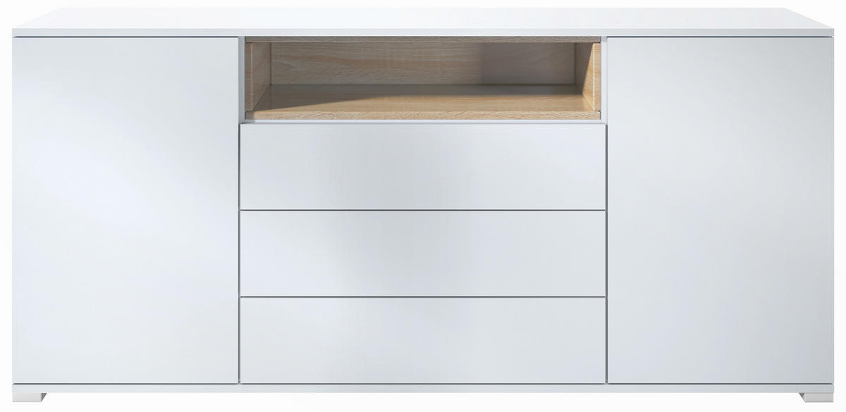 SIDEBOARD Skadu Eiche sägerau - Eiche San Remo, Holzwerkstoff (166.5/75.5/35cm) - Vladon