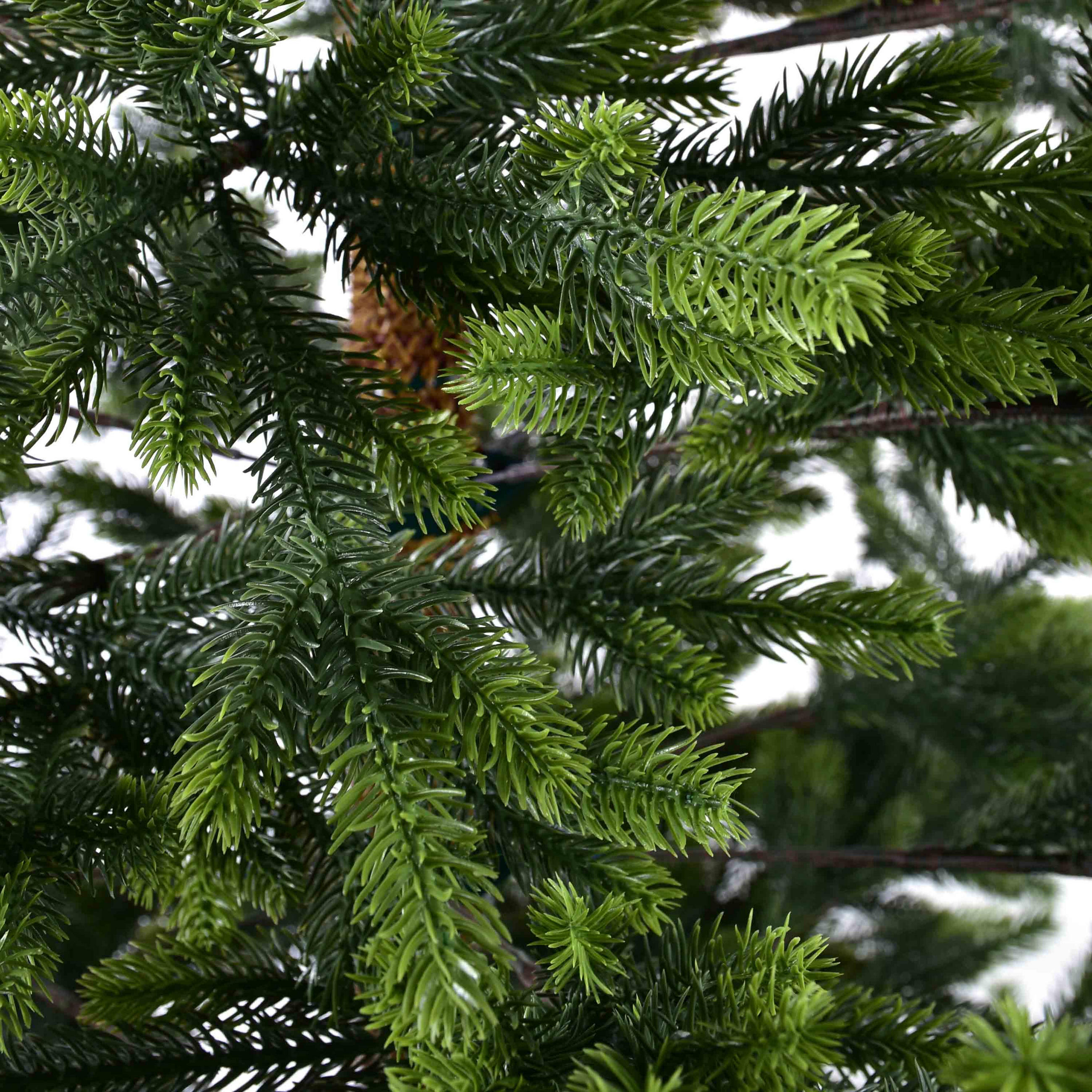 WEIHNACHTSBAUM Santa Lila Grün 210/130/210 cm Kunstoff - Grün, Kunststoff (210cm) - Mondex