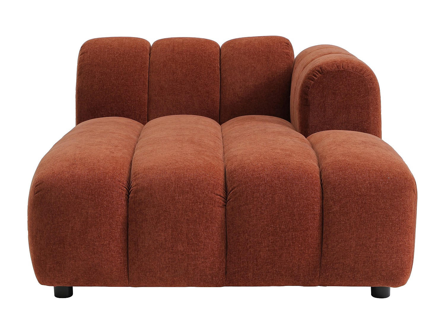 RECAMIERE ohne Schlaffunktion - 1 Person - stoff - terracotta Jutini - Terracotta, Textil (117/72/180cm) - Vente-Unique