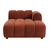 RECAMIERE ohne Schlaffunktion - 1 Person - stoff - terracotta Jutini - Terracotta, Textil (117/72/180cm) - Vente-Unique
