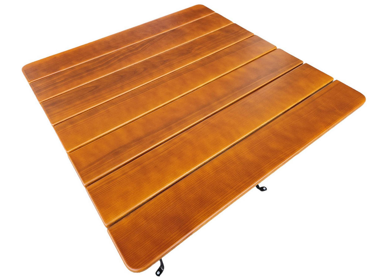 BIERGARTENTISCH BERGTAL 74x80x80cm Klappbar Eschenholz Schwarz/Braun 2 Personen - Braun, Holz (80/80/74cm) - CHEFGASTRO