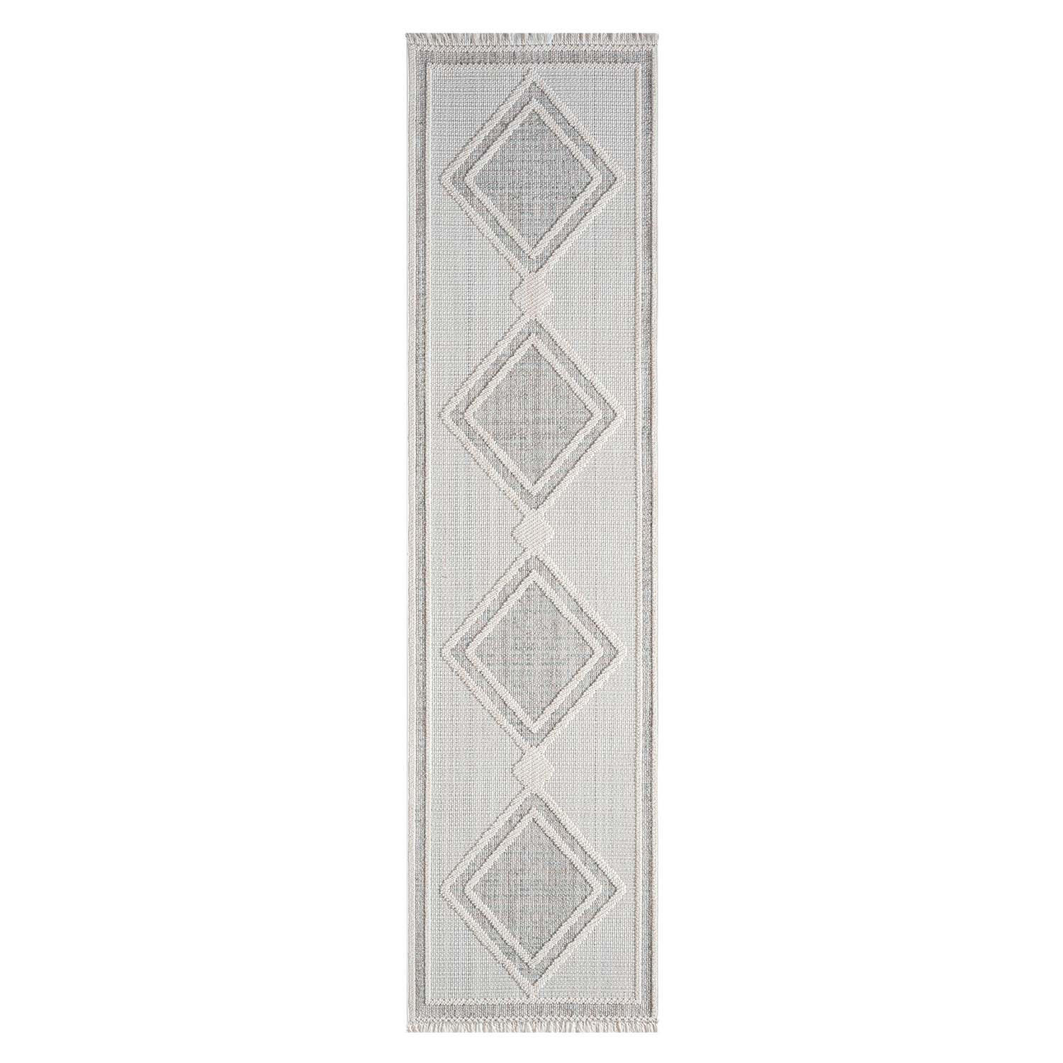 KURZFLOR-TEPPICH Lindo 8853 Grün 80x300 cm - Grau/Grün, Textil (80/300cm) - carpet city