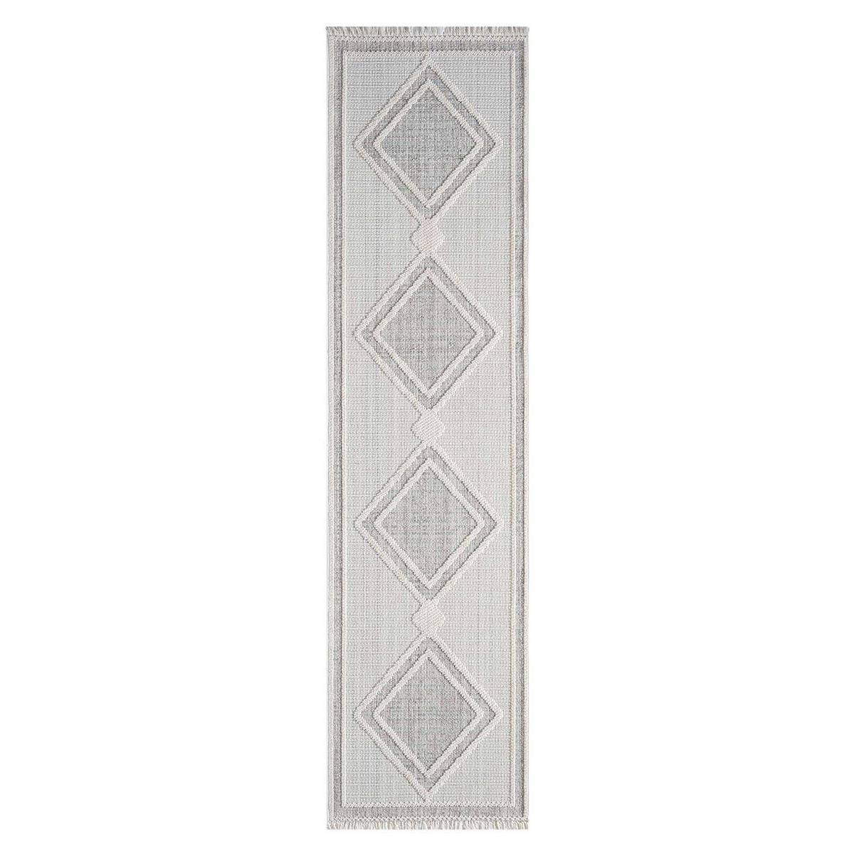 KURZFLOR-TEPPICH Lindo 8853 Grün 80x300 cm - Grau/Grün, Textil (80/300cm) - carpet city