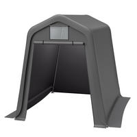 FAHRRADGARAGE, Reißverschlusstür Lagerzelt - Silberfarben, Metall (183/217/245cm) - Gisaae