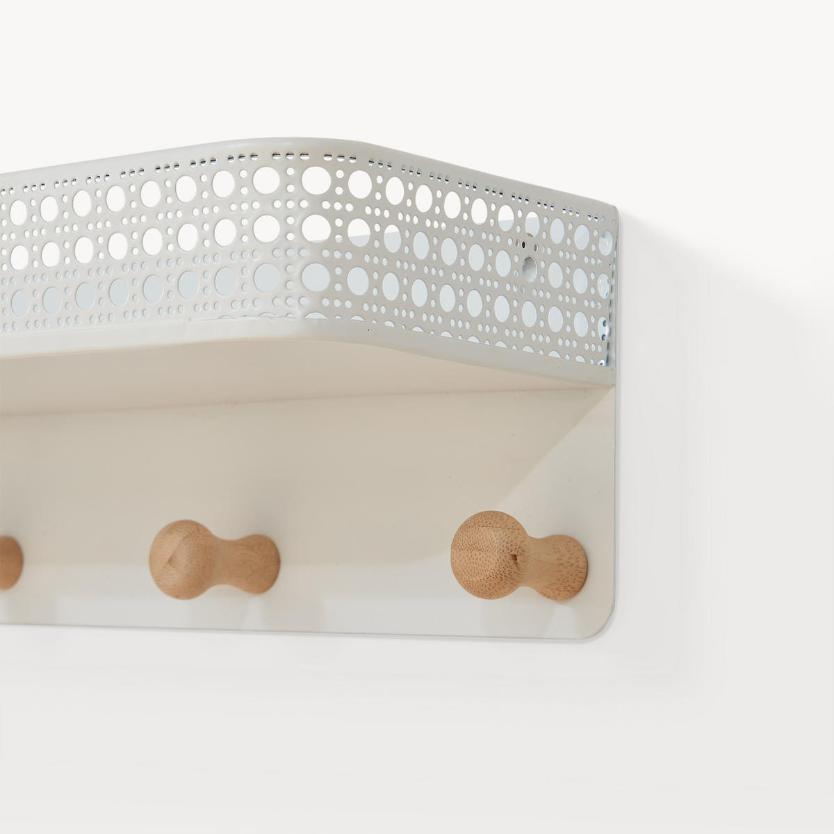 WANDGARDEROBE Jäller - Weiß, Metall (60/12/13.5cm) - [en.casa]