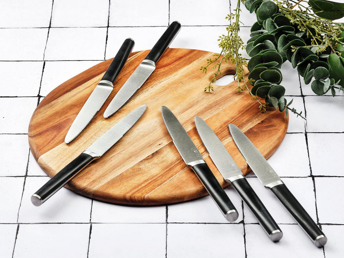 STEAKMESSER Jona - 6er-Set - Silberfarben, Metall (24cm) - Björn