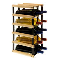 WEINREGAL Vinotega Mod Metal 52,5x22,5x24,5 cm 2x5 Flaschen Massives Kiefernholz Natur - Naturfarben, Holz (22.5/52.5/24.5cm) - PROREGAL