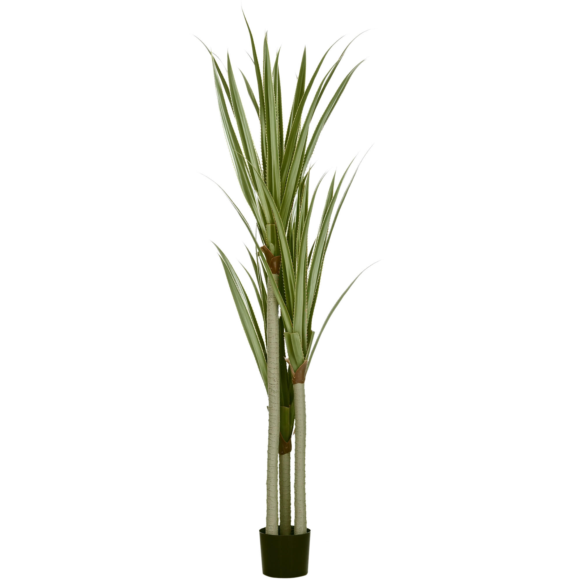 KUNST-YUCCA DE-08628 190 cm im Zementtopf Smaragdgrün - Grün, Kunststoff (190cm) - ComfortXL