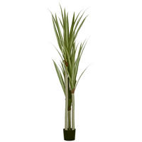 KUNST-YUCCA DE-08628 190 cm im Zementtopf Smaragdgrün - Grün, Kunststoff (190cm) - ComfortXL