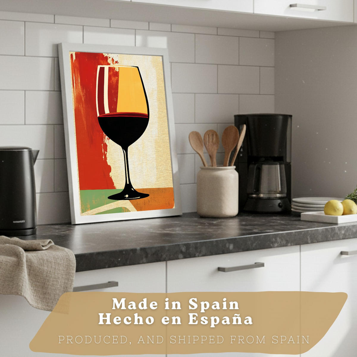 PLAKAT Sada 2 Retro 2 A3 Bílý rám - bílá, papír (29.7/1/42cm) - Nacnic