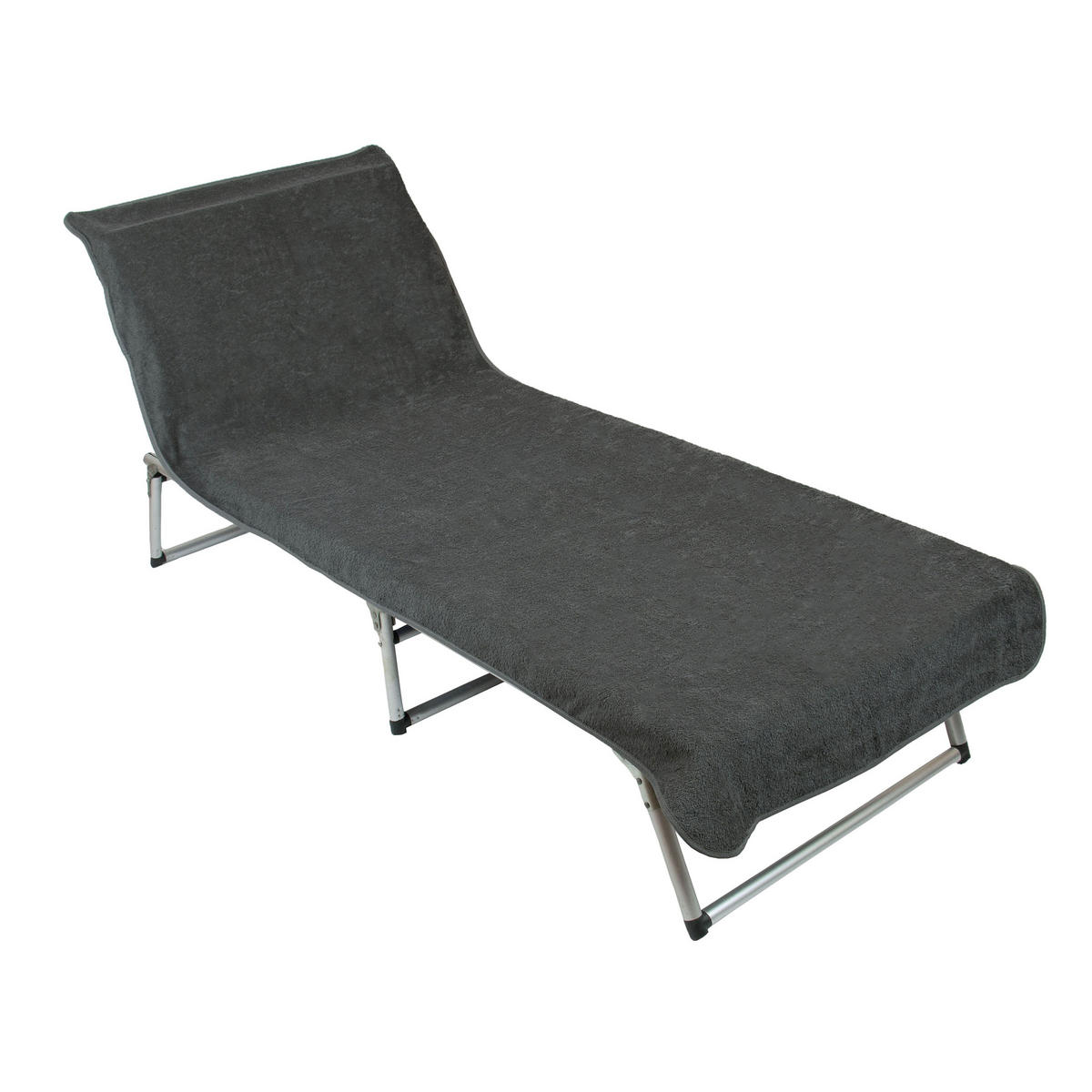 STRANDTUCH, 75x215 cm, 100% Baumwolle, Grau - Anthrazit, Textil (75/215cm) - Zollner
