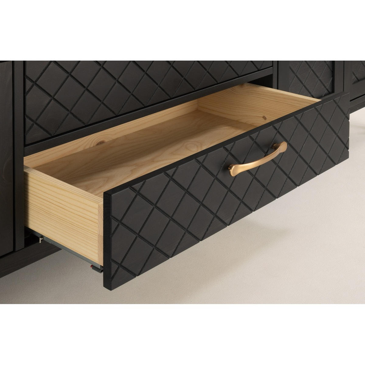 TV-ELEMENT - Schwarz, Holz (200/55/50cm) - MSL wooden furniture