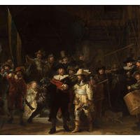 FOTOTAPETE Die Nachtwache von Rembrandt van Rijn 300 x 279 cm - Braun, Papier (300/279cm) - Sanders & Sanders