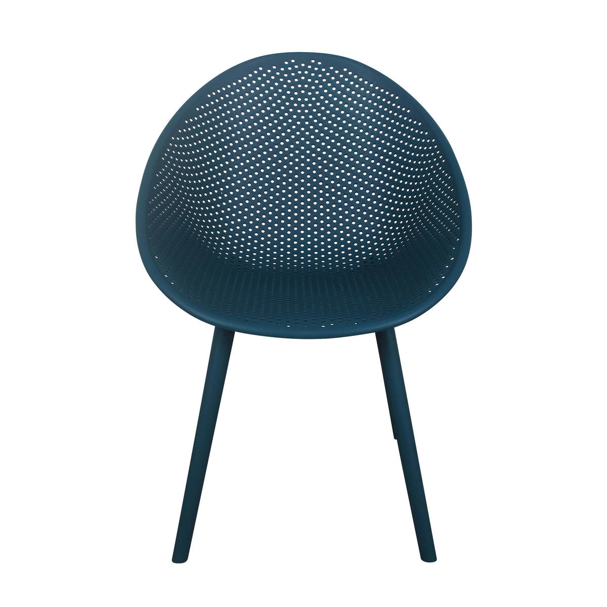 GARTENSTUHL 4-tlg., Blau - Blau, Kunststoff (59/59cm) - Oviala