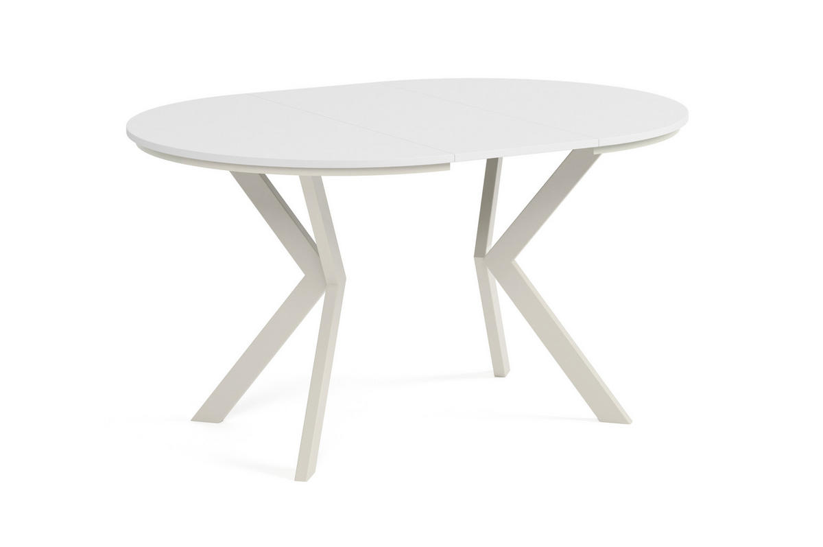 ESSTISCH EVO mit Felge - Kaschmir/Weiß, Holzwerkstoff/Metall (90/90/76cm) - Meblini