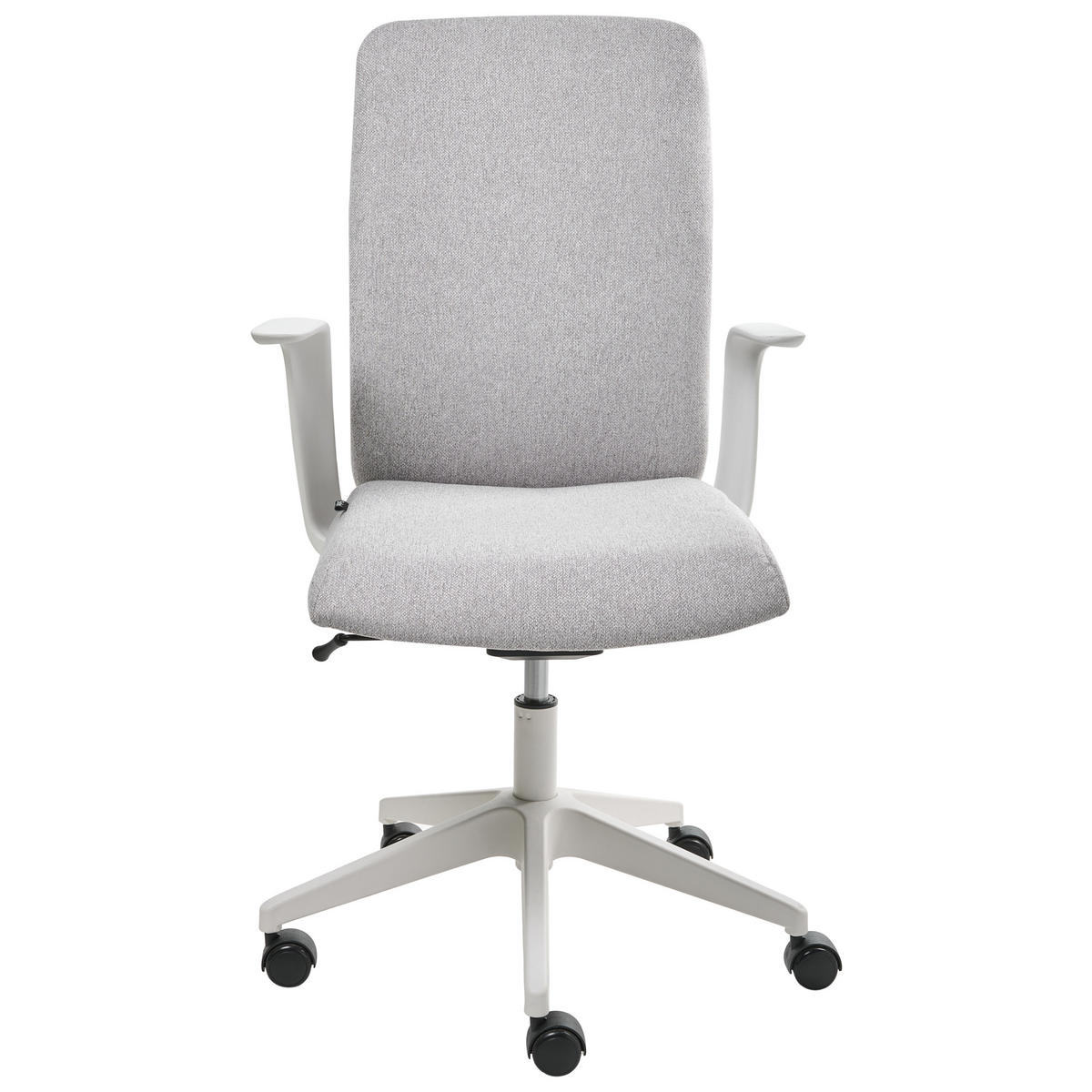 BÜROSTUHL Stoff Hellgrau Captain - Hellgrau, Textil (62/100/58cm) - Beliani