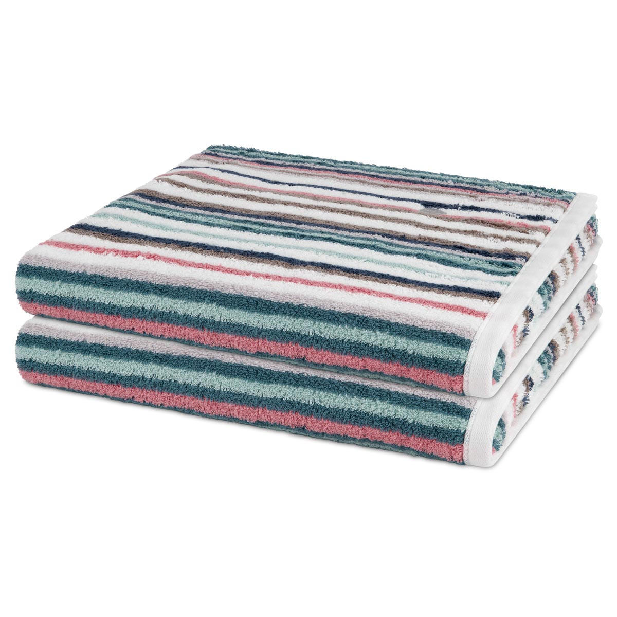 DUSCHTUCH Vita 2er-Set - Dunkelgrün, Textil (70/140cm) - Ross