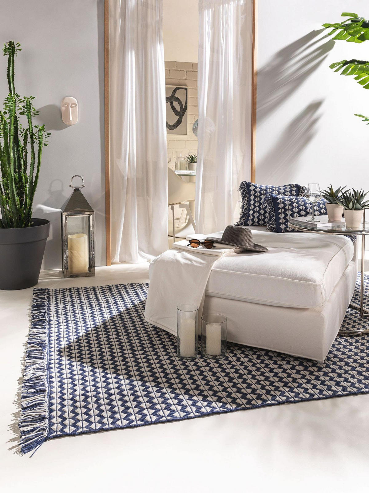 TEPPICH aus recyceltem Material Morty Dunkelblau 200x300 cm - Blau, Textil (200/1cm) - KUNSTLOFT
