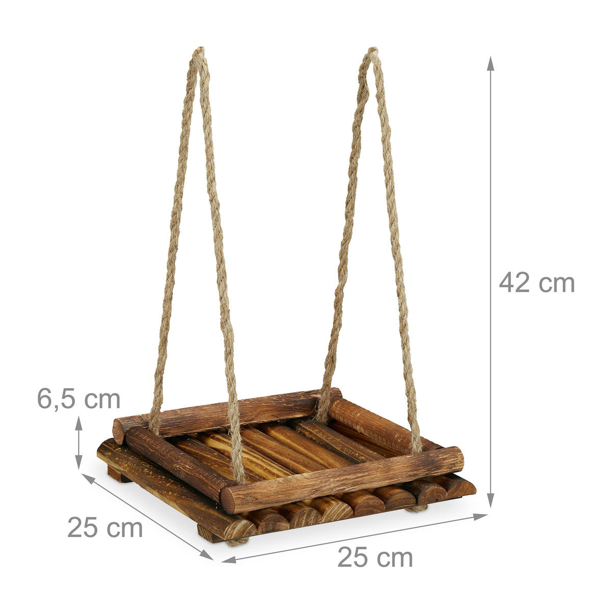 VOGELFUTTERSTATION - Braun, Holz (25/42/25cm) - Relaxdays