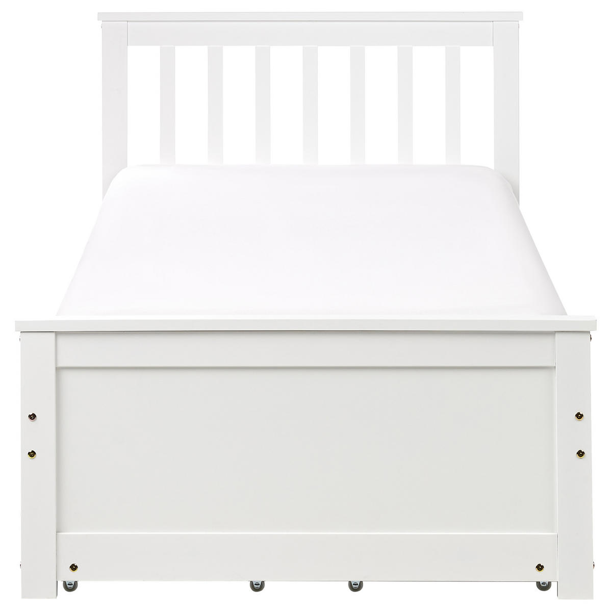 BETT mit Schubladen 90x200 cm Weiß Olendon - Weiß, Holz (90/200cm) - Beliani