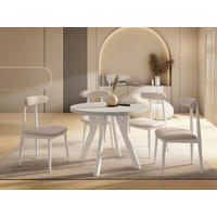 ESSTISCH Avero White runder ausziehbarer, Kiefer weiß 80-160/80/77 cm - Weiß, Holz/Holzwerkstoff (80/160/77cm) - WFL GROUP