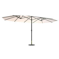 SONNENSCHIRM venice ecru oval 2 7 x 4 6 cm doppelter - Beige, Metall (460/270cm) - Concept Usine