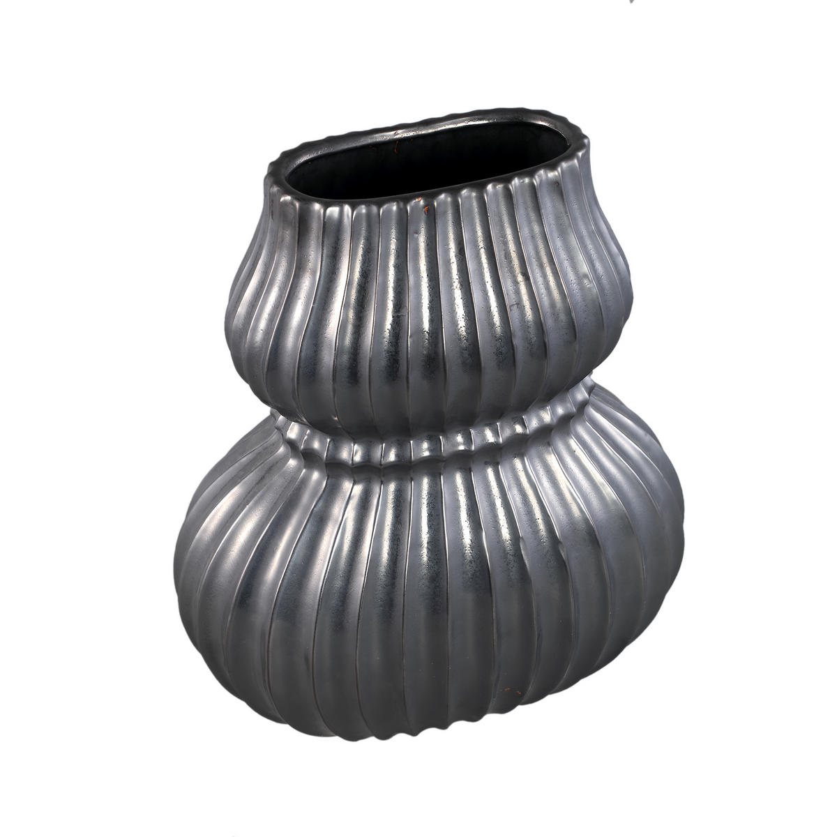 VASE Halta Schwarz 36/23/40cm - Schwarz, Keramik (40cm) - PTMD Collection