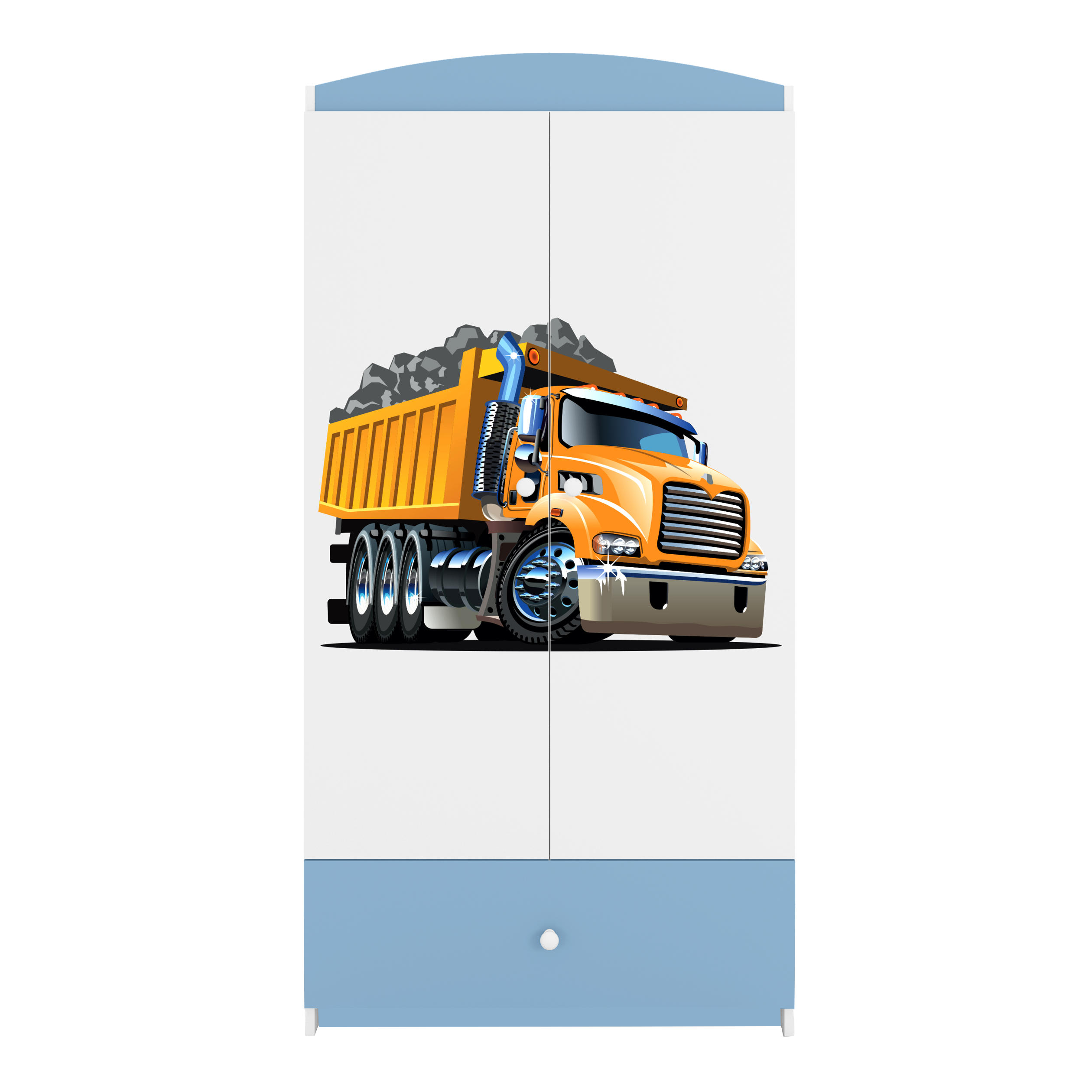 KINDERKLEIDERSCHRANK Lastwagen - Blau, Holzwerkstoff (90/175/52cm) - RAUMHIRSCH FURNITURE