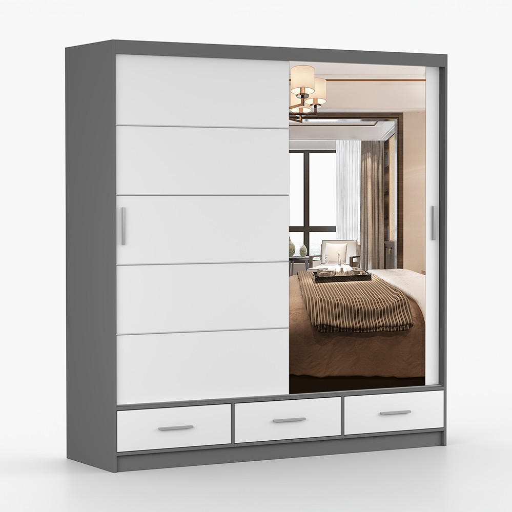 KLEIDERSCHRANK Florence 203 cm, 203/218/61, 2-türig, weiß - Weiß, Holzwerkstoff (203/218/61cm) - imoebel24