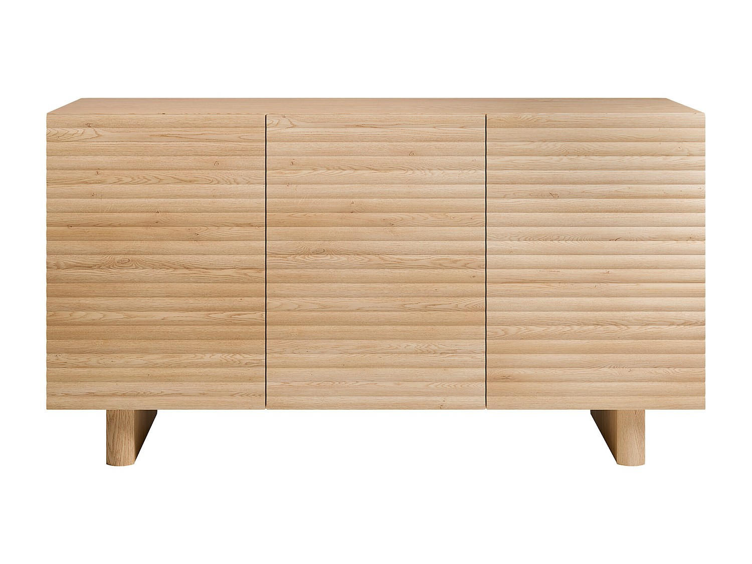 SIDEBOARD - 150 cm x 41.8 cm - holz - naturfarben hell Ludima - Naturfarben, Holz (150/81/41cm) - Vente-Unique