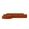ECKSOFA links Jodie aus strukturiertem Stoff terrakotta 4 Sitzplätze - Terracotta, Textil (166/284cm) - Micadoni