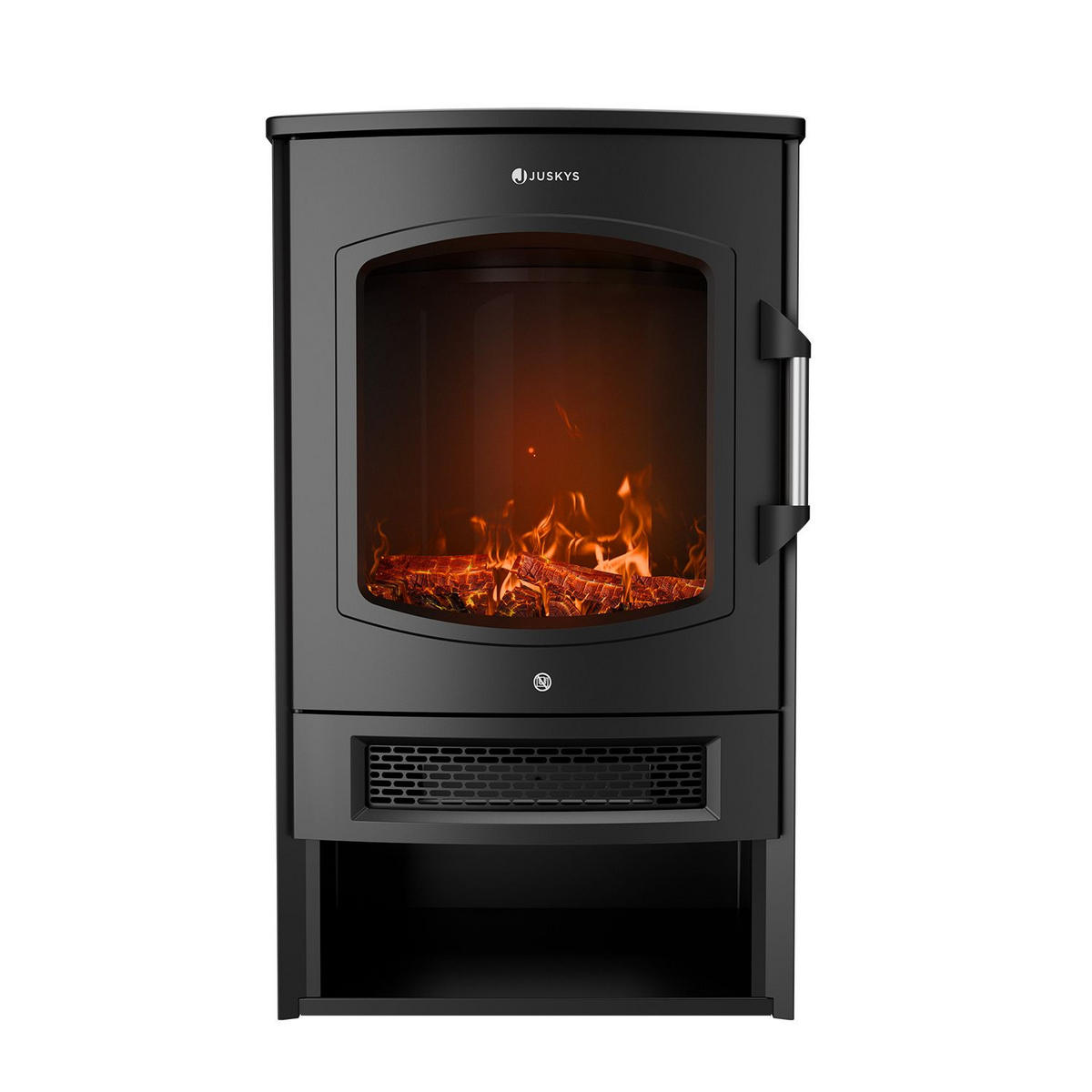 ELEKTROKAMIN 1800W schwarz - Flammenbild separat nutzbar - Schwarz, Metall (35/75/45cm) - Juskys